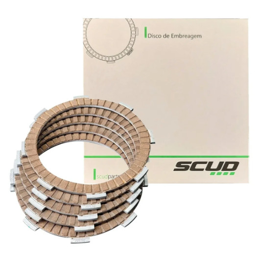 DISCOS DE EMBREAGEM SCUD YAMAHA FAZER 150 / XTZ 150 CROSSER 150 / FACTOR 150