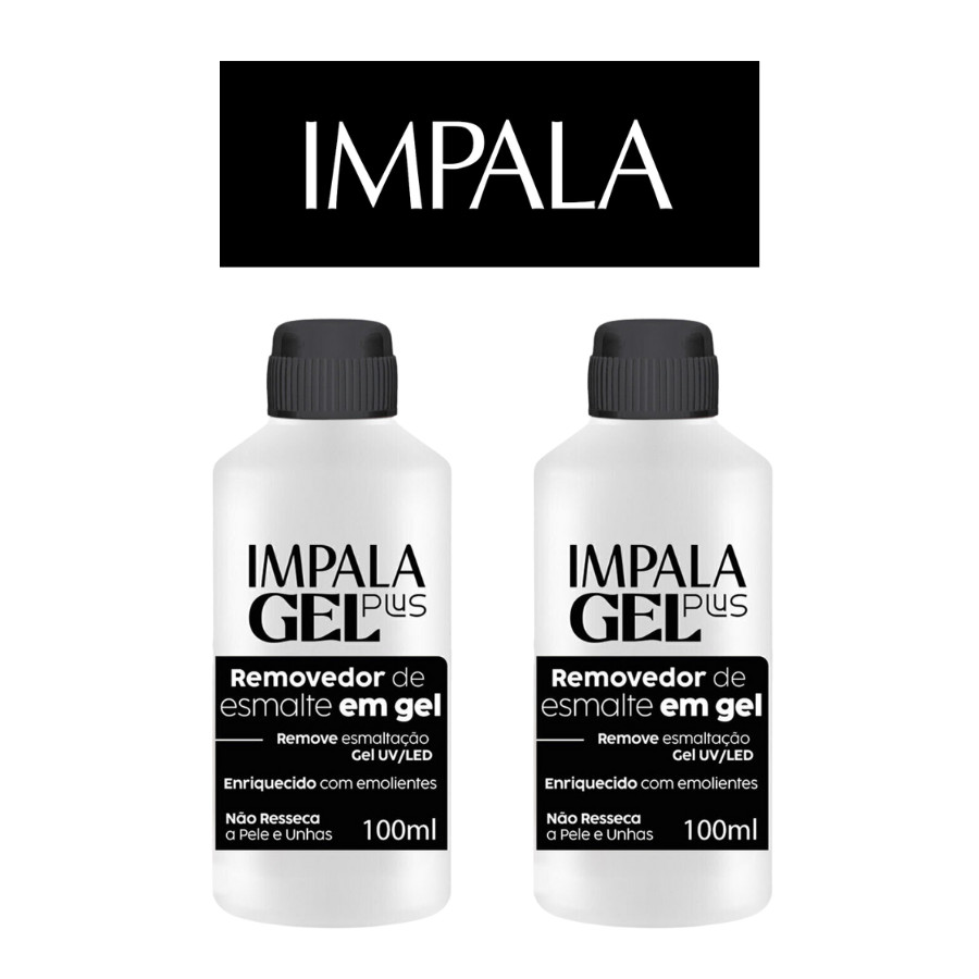 2 REMOVEDORES DE ESMALTE EM GEL - IMPALA GEL PLUS