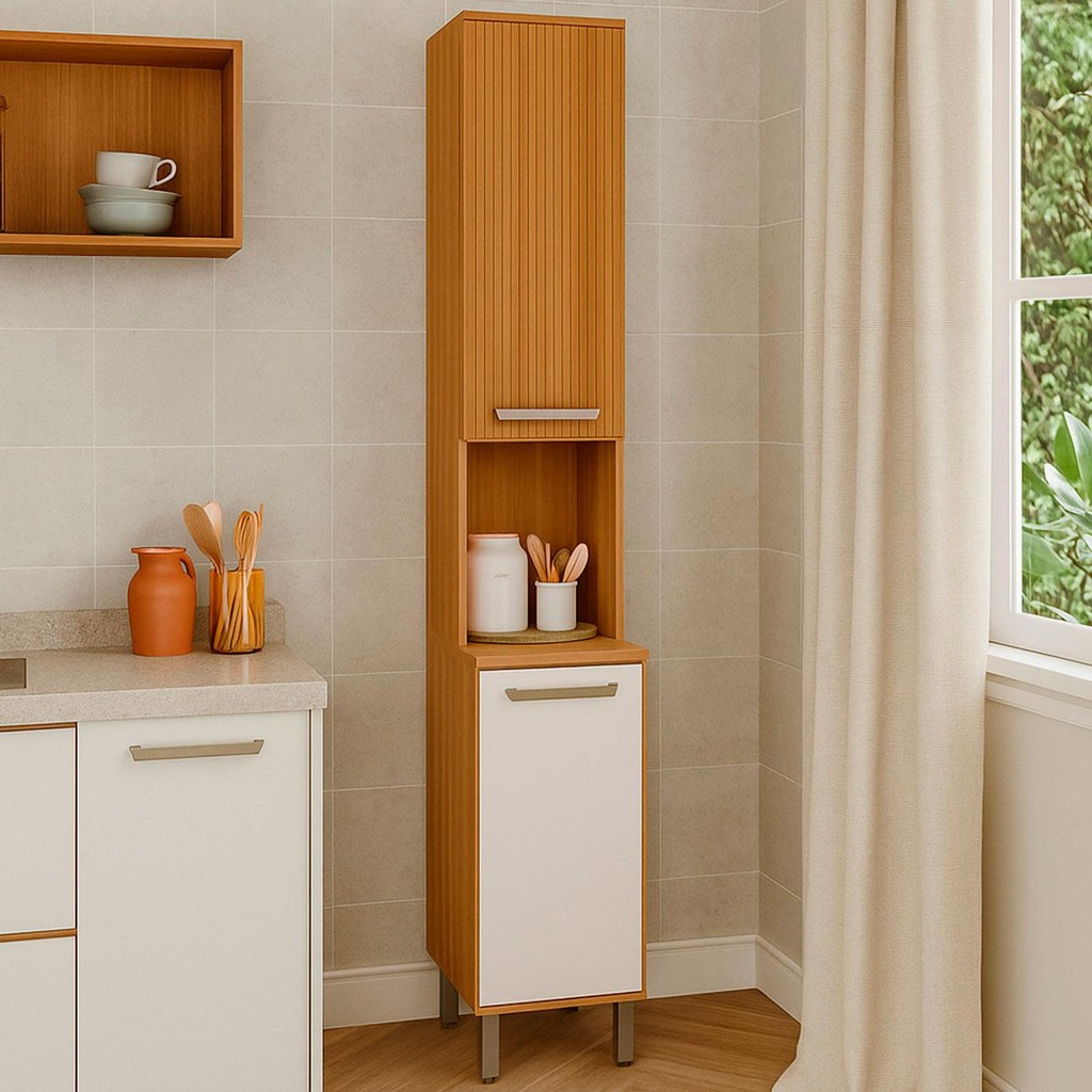 Paneleiro de Cozinha 2 Portas 36cm Rita Freijó/Off Acetinado Z44 - Mpozenato em Oferta na Shopee