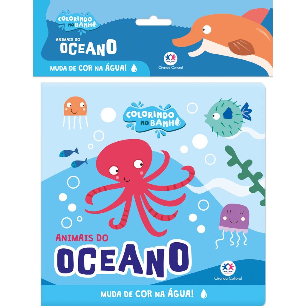 Livro Infantil para Bebê - Colorindo no Banho - Animais do Oceano - Books & Magazines