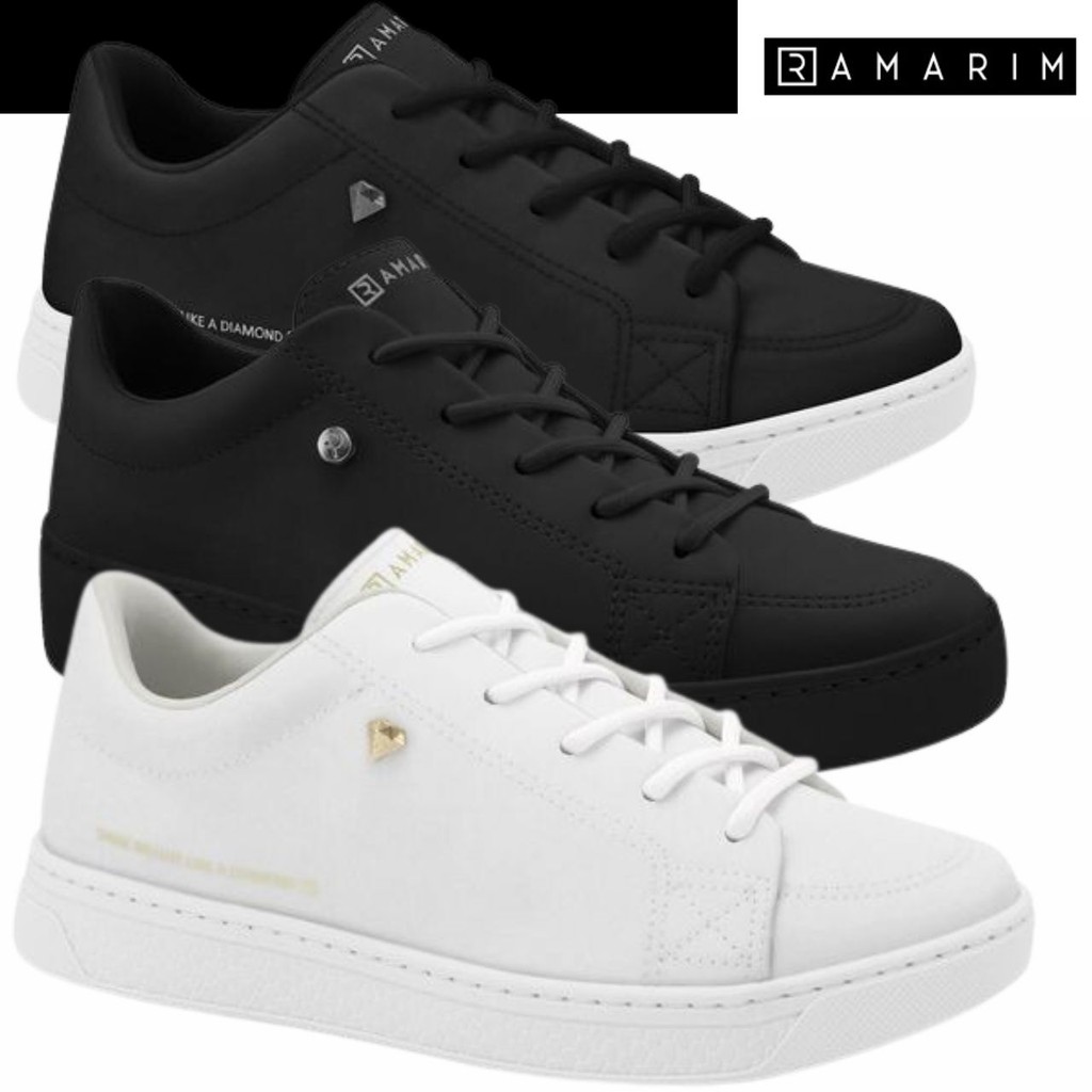 Tênis Feminino Ramarim Delicado Casual Baixo Detalhe Diamante Conforto em Oferta na Shopee