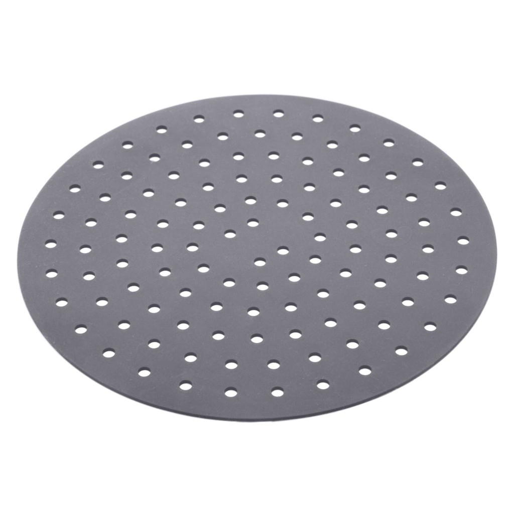 Tapete Protetor  Para Air Fryer Redondo Em Silicone de Cinza com 18,5cm Marca: Lyor em Oferta na Shopee