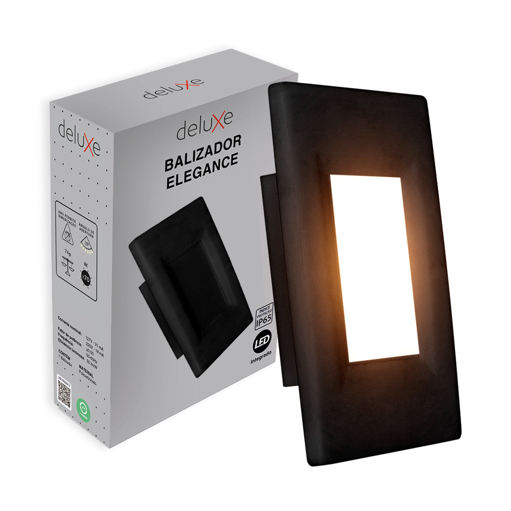 Balizador led Elegance 4x2 2w 3000K 110v/220v Ip65 Pf Deluxe em Oferta na Shopee