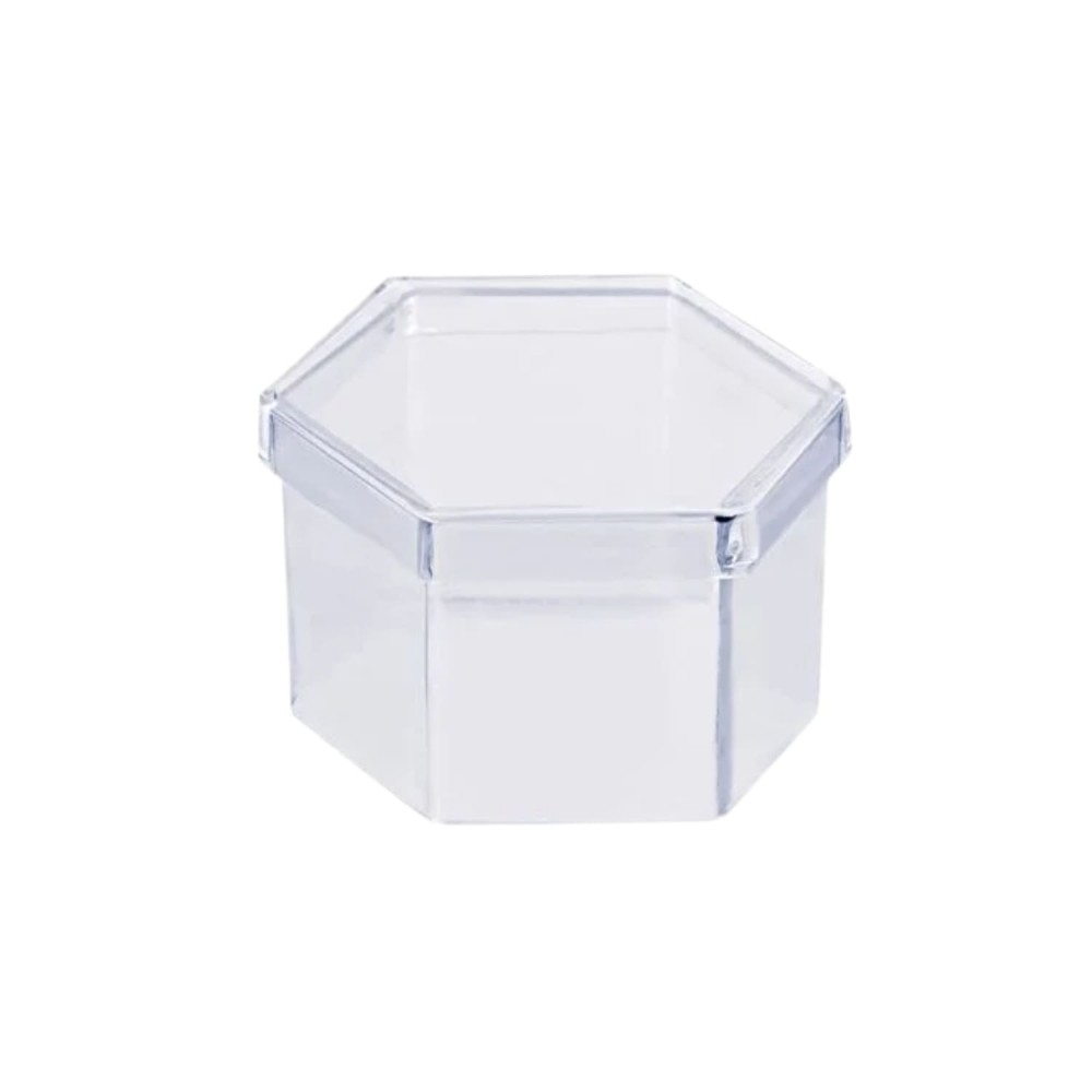 Lembrancinha Caixa Acrilica Sextavada 4x4cm 10 Un