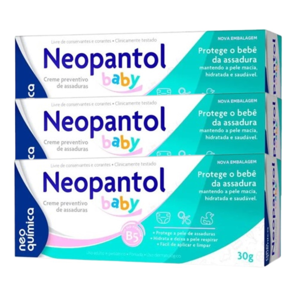 Kit 3x Creme Assadura Neopantol Baby 30g - Neo Quimica