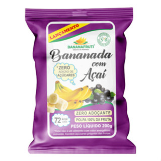Bananinha Zero Açúcar Com Açaí - Bananafruti - 200 G em Oferta na Shopee