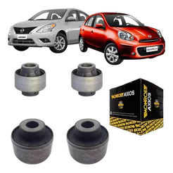 Kit 04 Buchas da Bandeja - Nissan March / Versa - Monroe Axios