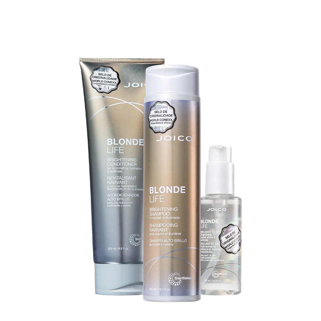 Kit Joico Blonde Life Smart Release Brilliant Glow Duo Oil (3 produtos) em Oferta na Shopee