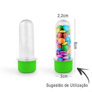 Mini Tubete Lembrancinha 8cm 10 unidades - Verde Claro - Rizzo Embalagens e Festas em Oferta na Shopee