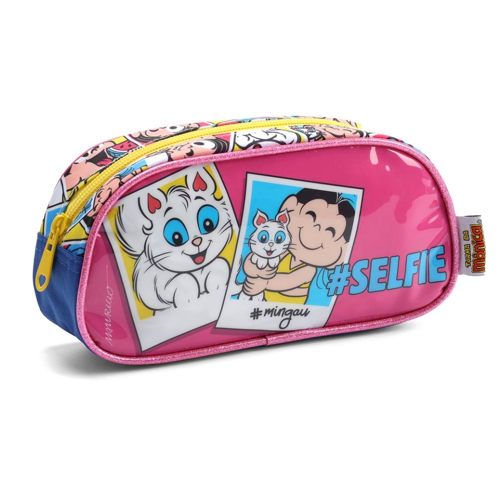 Estojo Escolar infantil Selfie Turma Da Monica Luxcel - Stationery