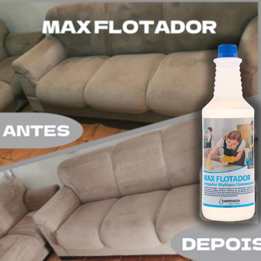 Produto Limpa Estofados Sofás Tapetes Multiuso Flotador 1L em Oferta na Shopee
