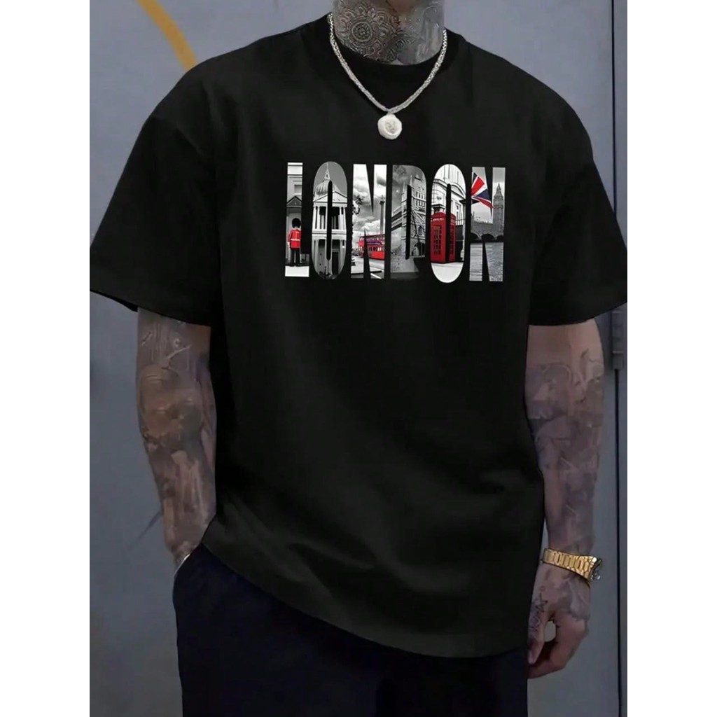 Camiseta Masculina London Blusa Importada Lançamento Camiseta Algodao Lançamento