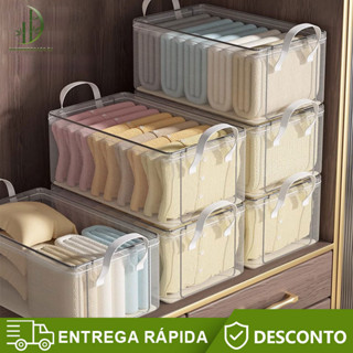Caixa De Armazenamento De Roupas Arrumados Grade Para Íntimas E Calças em Oferta na Shopee