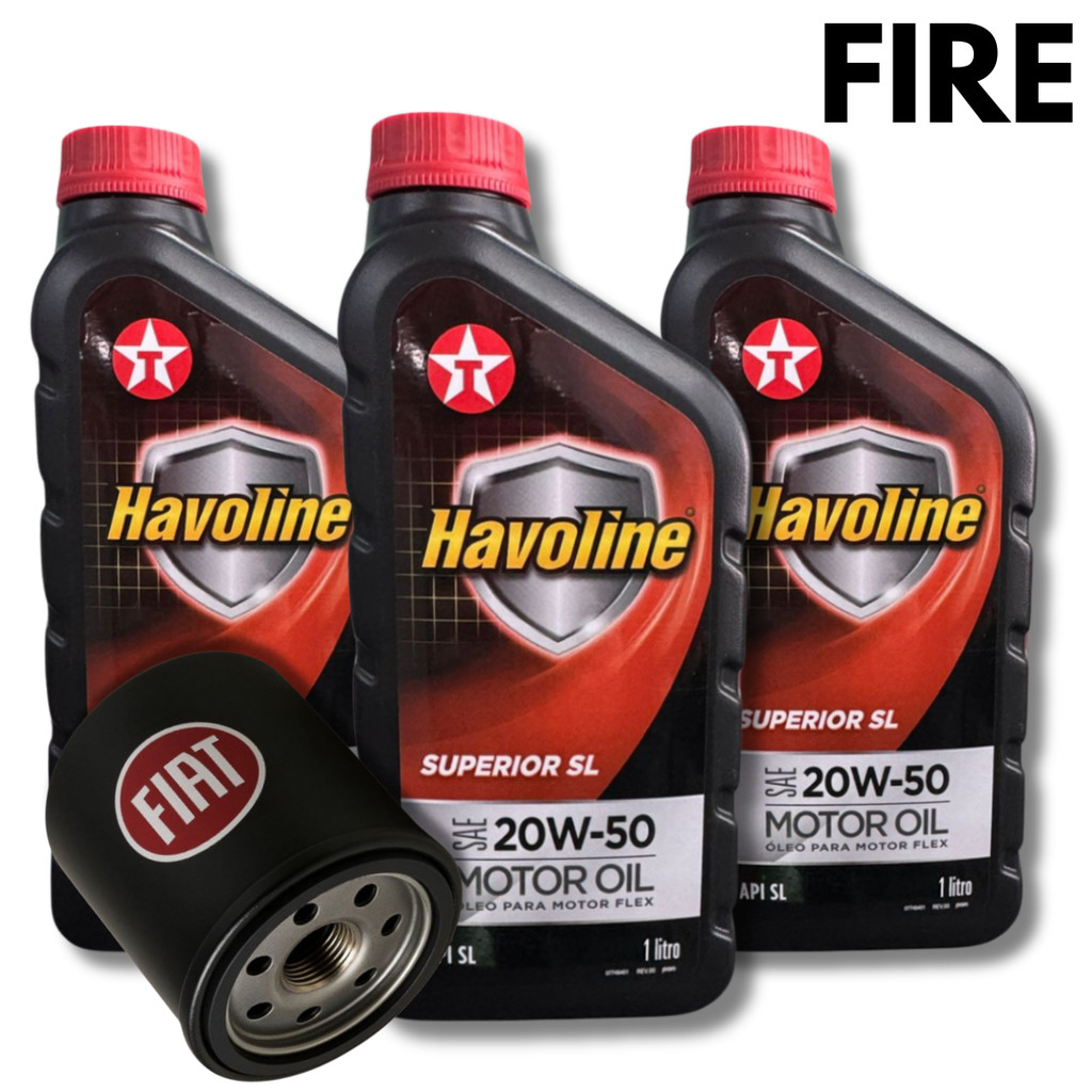 TROCA DE ÓLEO TEXACO HAVOLINE MINERAL 20W50 + FILTRO FIRE