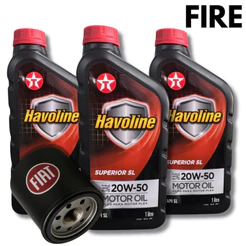 TROCA DE ÓLEO TEXACO HAVOLINE MINERAL 20W50 + FILTRO FIRE