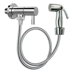 Duxa Higiênica Registro Aço Inox Super Luxo 1/4 Volta