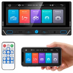 Central Multimídia MP5 Roadstar 1 Din RS686BR 6.86 pol Espelhamento BT 2 USB SD AUX FM