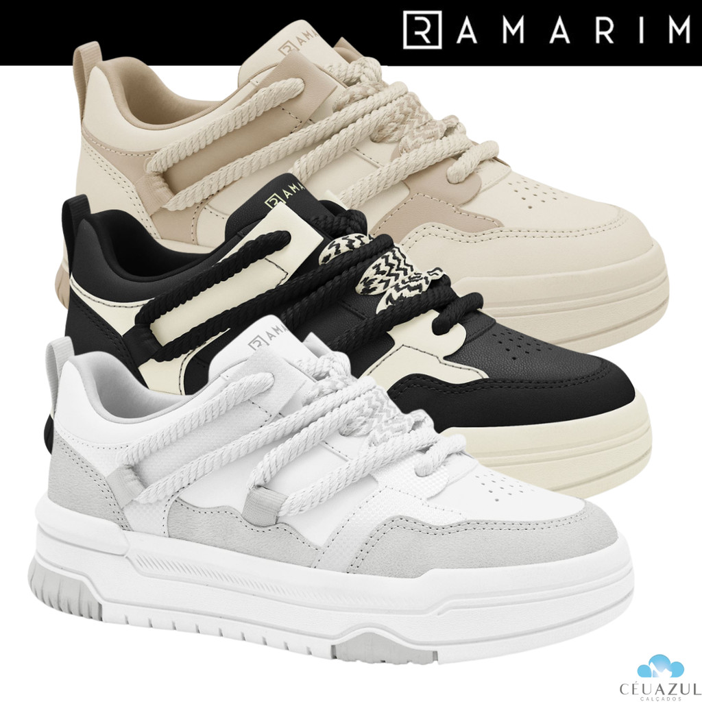 Tênis Feminino Ramarim Chunky Cadarço Corda Estilizado Confortável em Oferta na Shopee