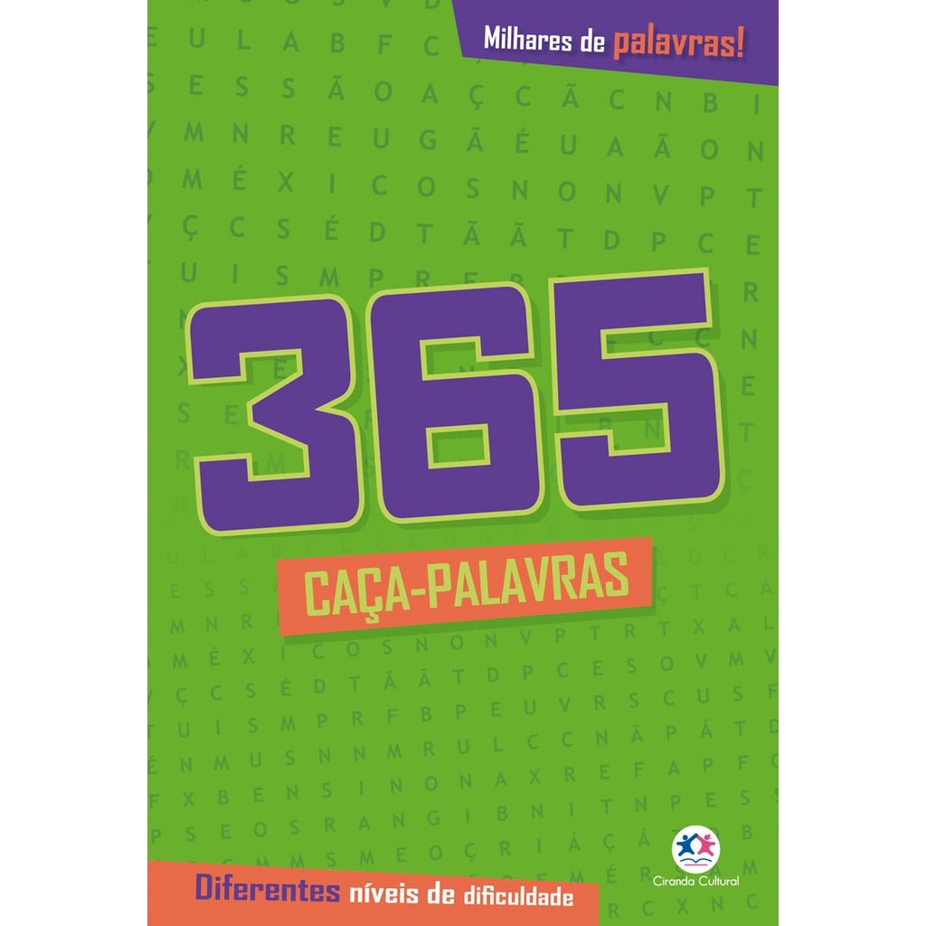 365 caça-palavras Vol.I | Diferentes Níveis de Dificuldade em Oferta na Shopee