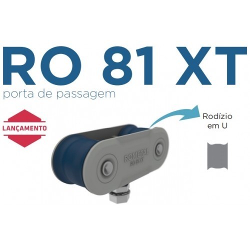 SISTEMA PARA PORTA DE CORRER RO 81XT FIXACAO SUPERIOR E LATERAL ROMETAL