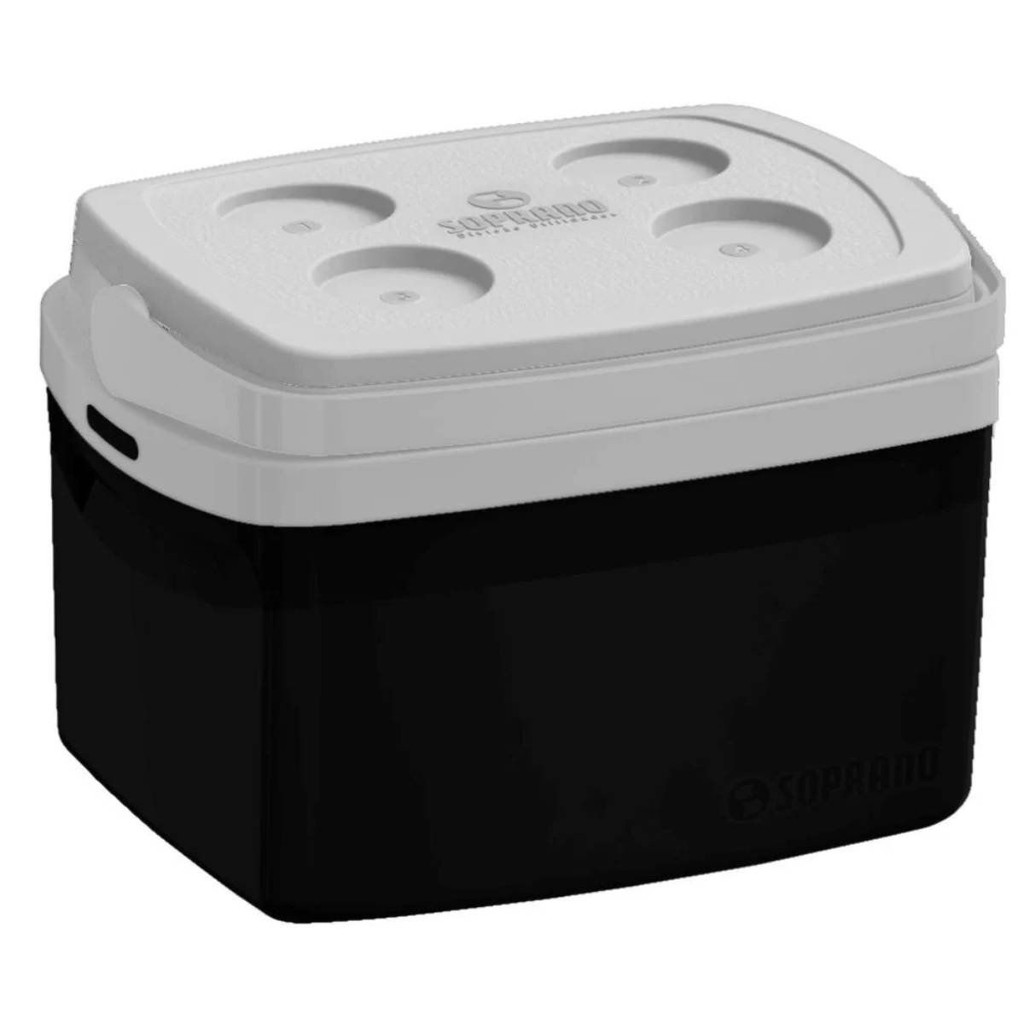 Caixa Térmica Com Tampa Porta Copos 12 Litros Para Viagem Camping Cooler De Gelar Bebidas Suco Cerveja