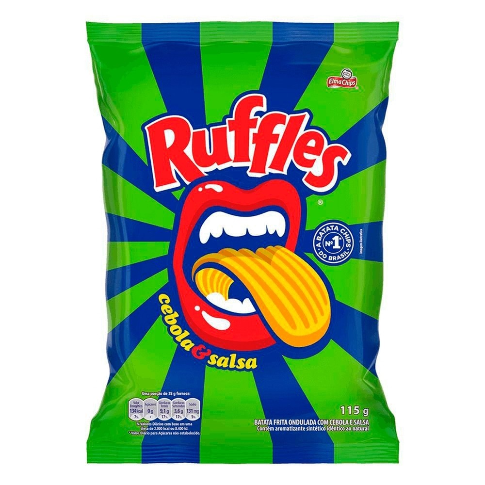 SALGADINHO 115G RUFFLES CEBOLA E SALSA - ELMA CHIPS