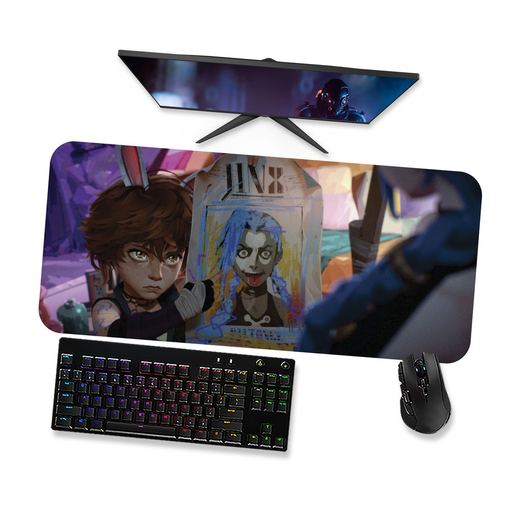 Mouse Pad Gamer Grande ARCANE JINX E ISHA 2 90x40 80x40 60x40 70x30 45x40