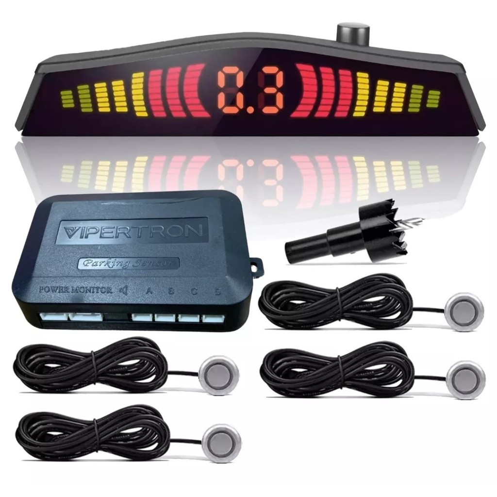 Sensor Estacionamento Ré Traseiro Vipertron 18.5mm 4 Pontos em Oferta na Shopee