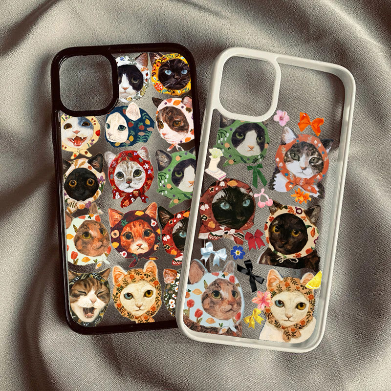 Capa De Telefone Com Design De Gato Colorido Para Samsung S26 S24 S25 Ultra S23 S24 FE S23 S22 S21 Plus S20 S21 Silicone