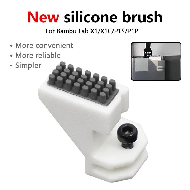 Para Bambu Laboratório Hotend Limpador P1P P1S X1 X1C Bicos De Silicone Escova Montado Purificadores Cabeça Impressão Ma