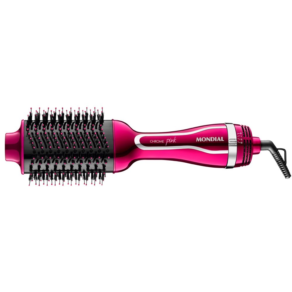 Escova secadora 3 em 1 Chrome Pink - ES-04 Mondial - Beauty
