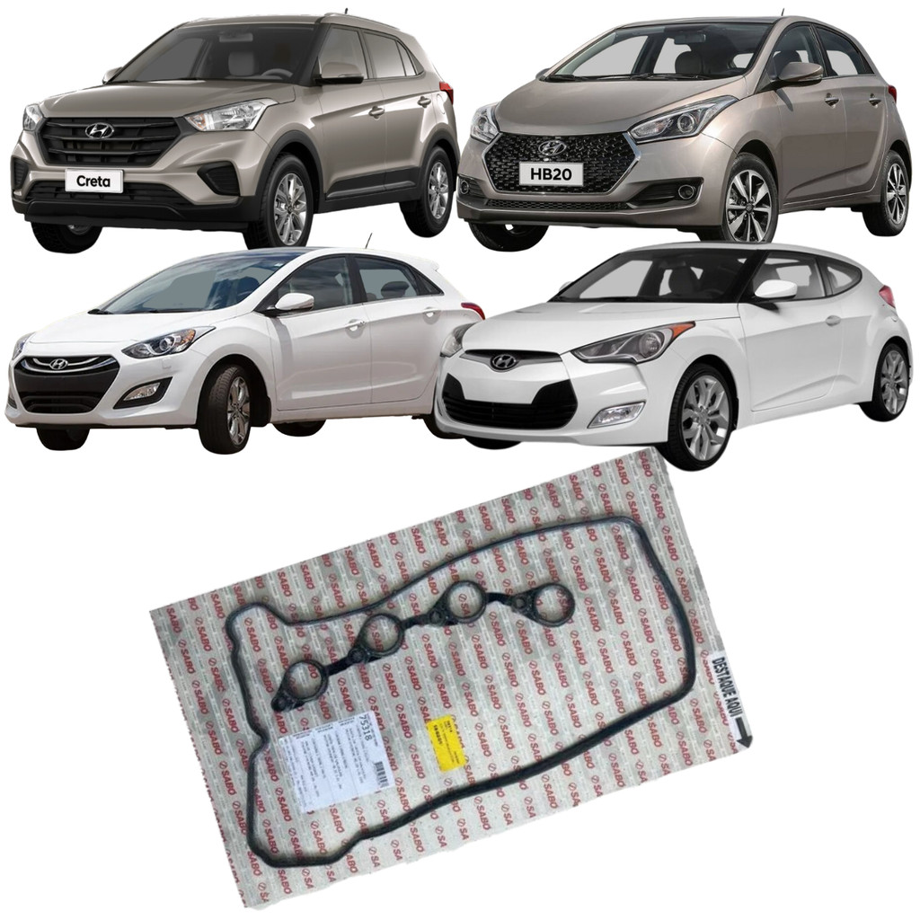 Junta Tampa Válvulas Sabó Creta HB20 I30 Veloster Cerato Soul 1.6 16v em Oferta na Shopee