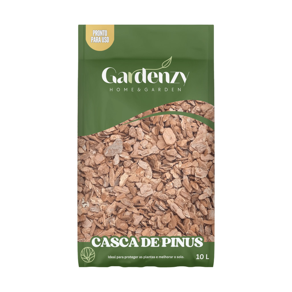 Casca de Pinus Polida - Cobertura para Vasos, Jardins e Paisagismo - Proteção e Decoração