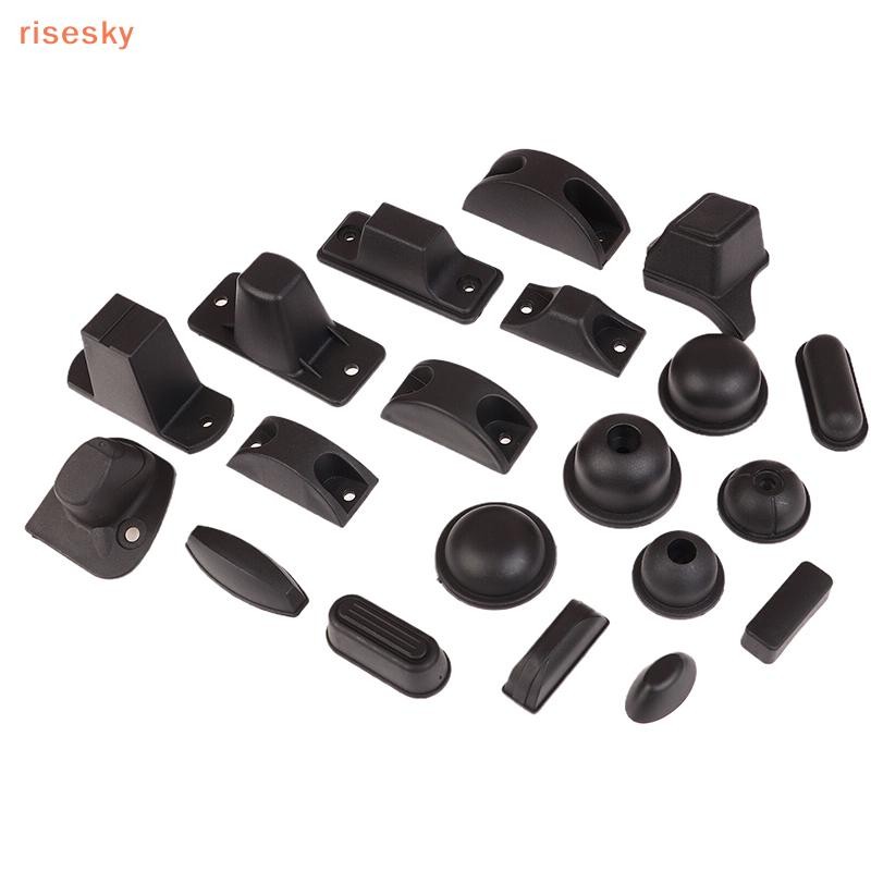 [risesky] 1PC Unidades De Substituição Preta De Plástico Para Pés De Bagagem Almofadas Todas As Bolsas De Mala Suporte