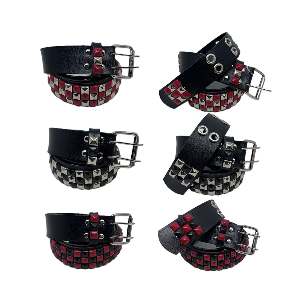 Cinto Punk Rock Piramide Spikes Courino Gotico Emo Heavy Metal Show Colorido