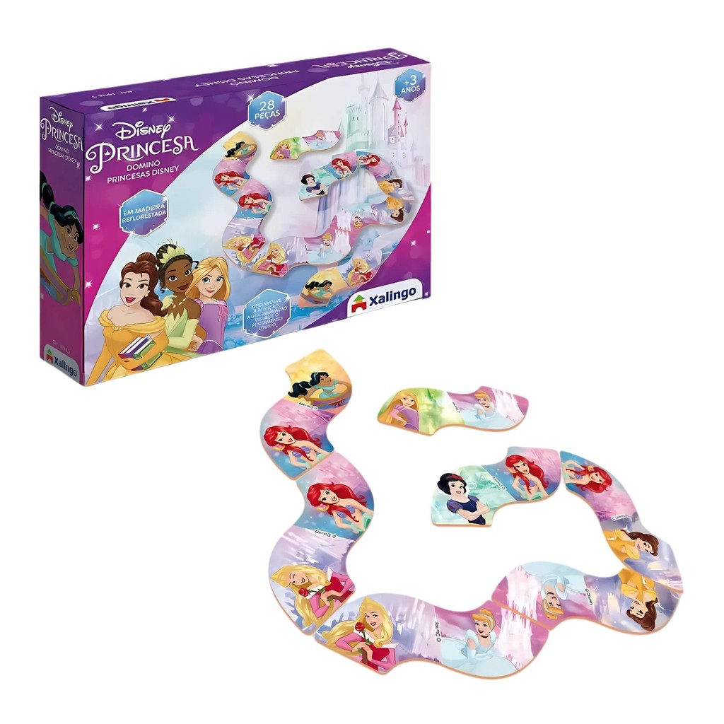 Jogo Dominó Princesas Disney 28 Peças Xalingo - 18943 em Oferta na Shopee