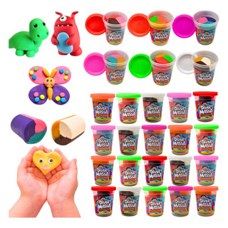 Kits 4 modelos diferentes Massinha De Modelar Perfumada Criança Tricolor em Oferta na Shopee