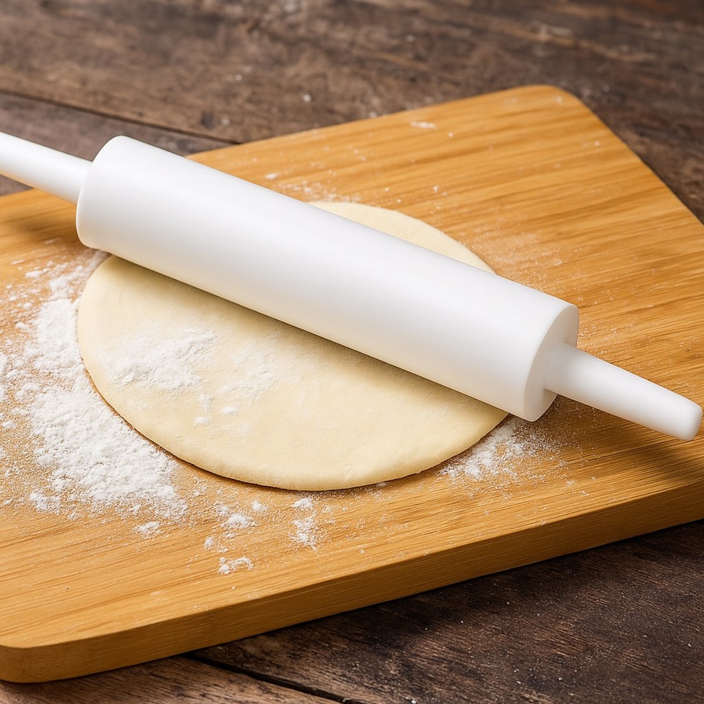 Rolo Para Abrir Massa Pizza Pão Macarrão de Plástico Giratório 40Cm em Oferta na Shopee