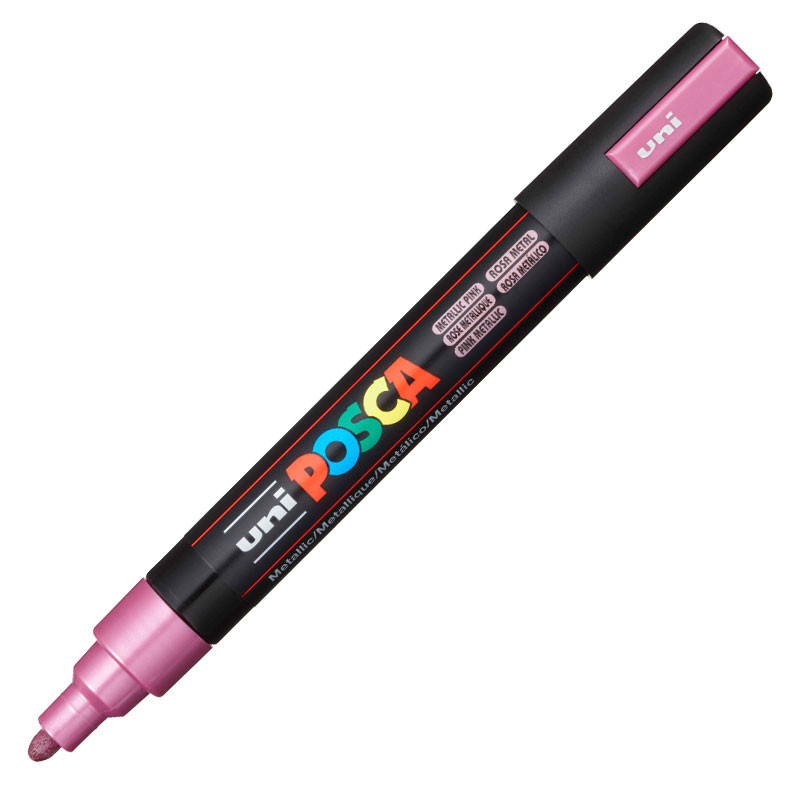 Caneta Posca PC-5M Rosa Metálico Uni-Ball