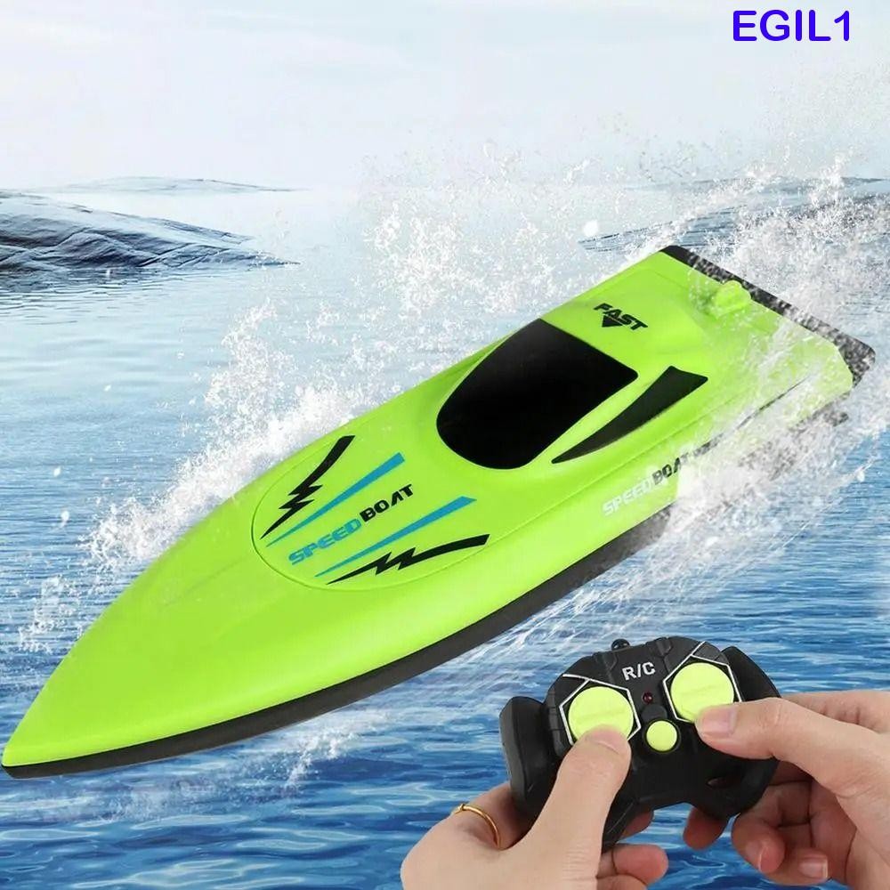 Barcos EGIL1 Racer RC , Barco De Controle Remoto À Prova D'água De Longa Duração , Brinquedo De Lancha Sem Fio De Alta V