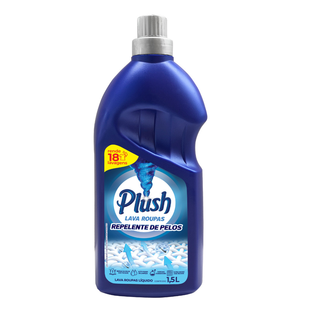 Lava Roupas Líquido Repelente de Pelos Plush 1,5L em Oferta na Shopee
