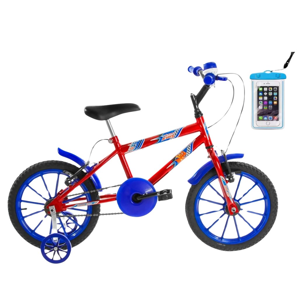 Bicicleta Infantil Ultra Bikes Aro 16" + Capa Impermeável para Celular Esportes para Crianças em Oferta na Shopee
