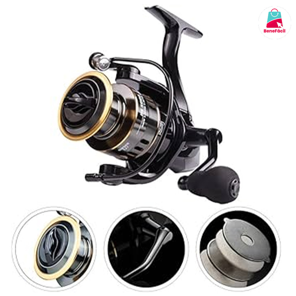 Molinete Profissional HE1000-7000 - Metal EVA Arraste 10kg para Pesca em Água Salgada