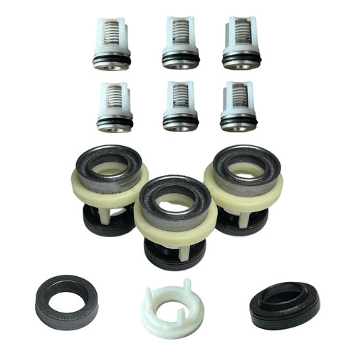 Kit Reparo Gaxetas Anel Raspador + 6 Válvulas Sucção/Pressão Para Lavadoras Hd585 Hd5/12 St Re900km