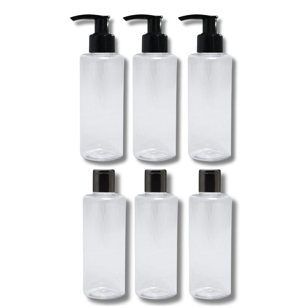 3 Frasco Pote Fliptop 3 Válvula Pump 100ml Cilíndrico Viagem