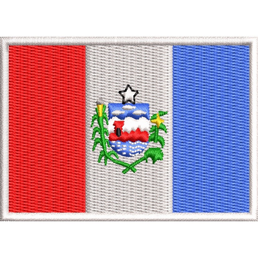 Patch Bordado Bandeira Estado Alagoas Motoqueiro P/colete Ban44