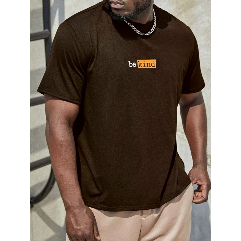 Camiseta Streetwear Oversized Masculina Be Kind Lifestyle Bordado Básico Blusa Unissex Estampada