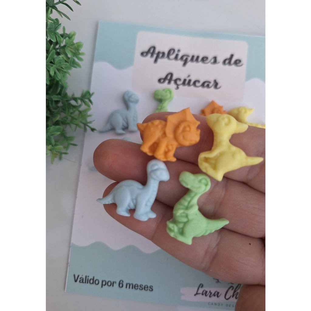 Apliques de açúcar / confeitos de açúcar - Animais - Dino baby - Dinossauros