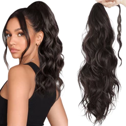 Aplique Rabo de Cavalo Bio Fibra Cabelo Ondulado 60cm 100g