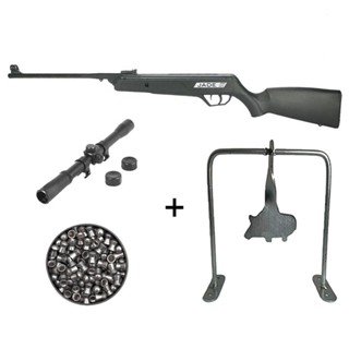 Carabina de Pressão New Jade Oxidada 5.5mm - CBC + Luneta 4x20 + Chumbo + Alvo Javali em Oferta na Shopee